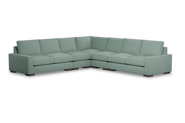 Edgewater Delray Light Green Large Two-arm Sectional