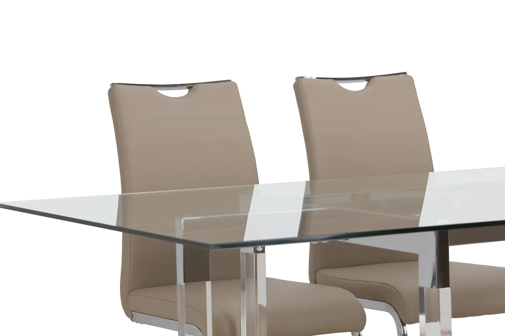 Denmark Taupe Table & 4 Upholstered Chairs Denmark Taupe Table & 4 Upholstered Chairs