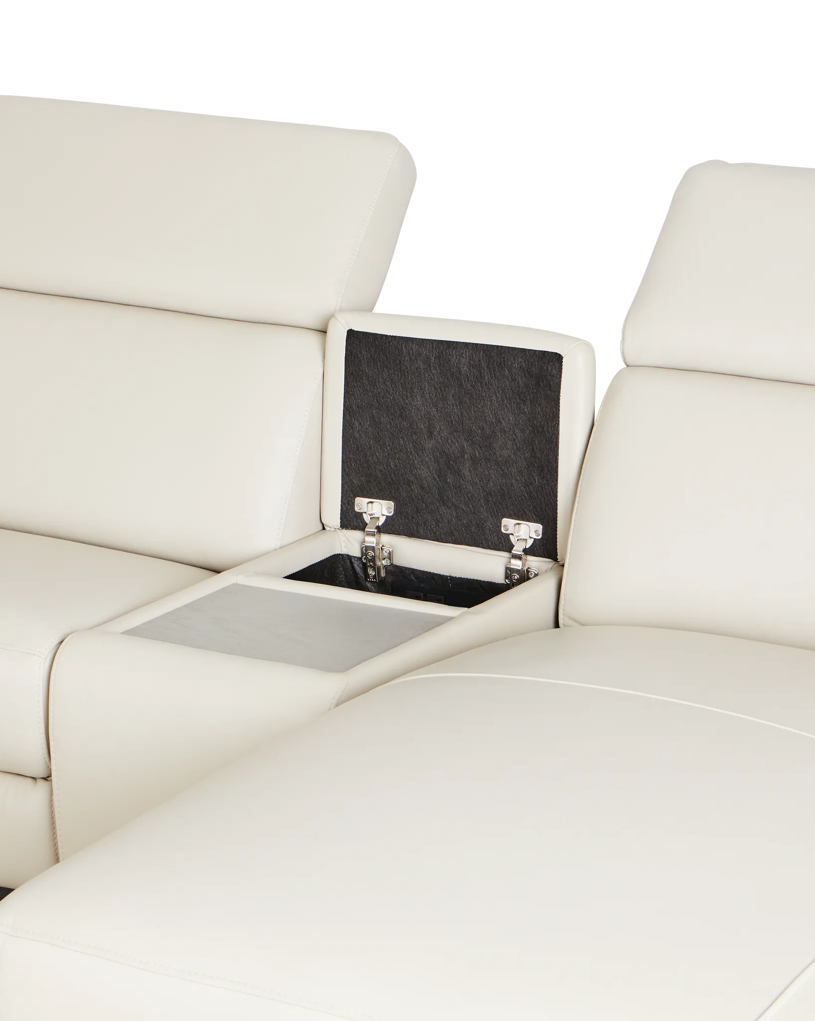 Atlas Taupe Lthr/vinyl Medium Power Reclining Right Chaise Sectional