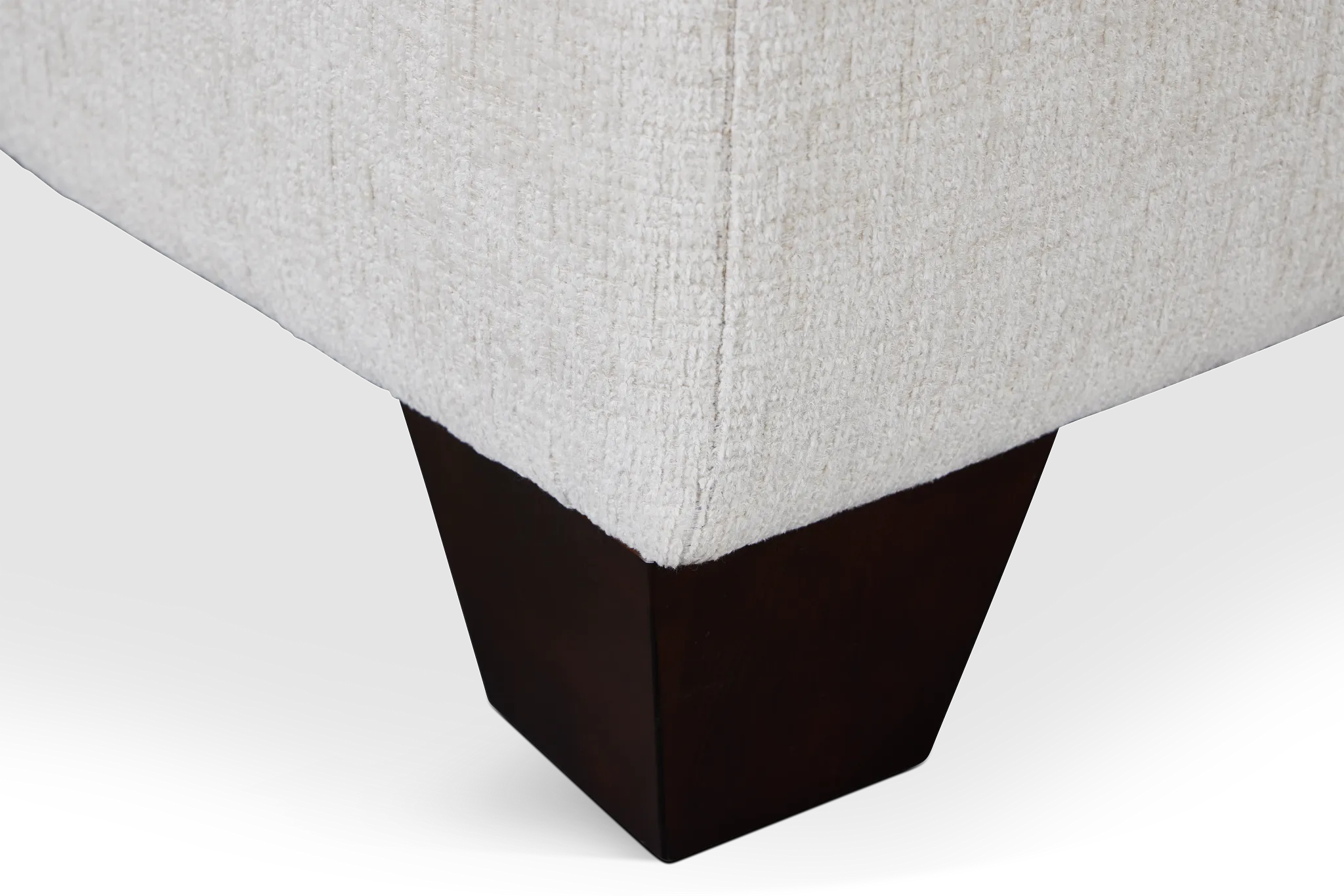 Andie White Fabric Medium Left Chaise Sectional