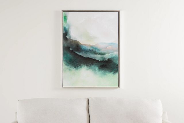 Olive Teal Framed Wall Art