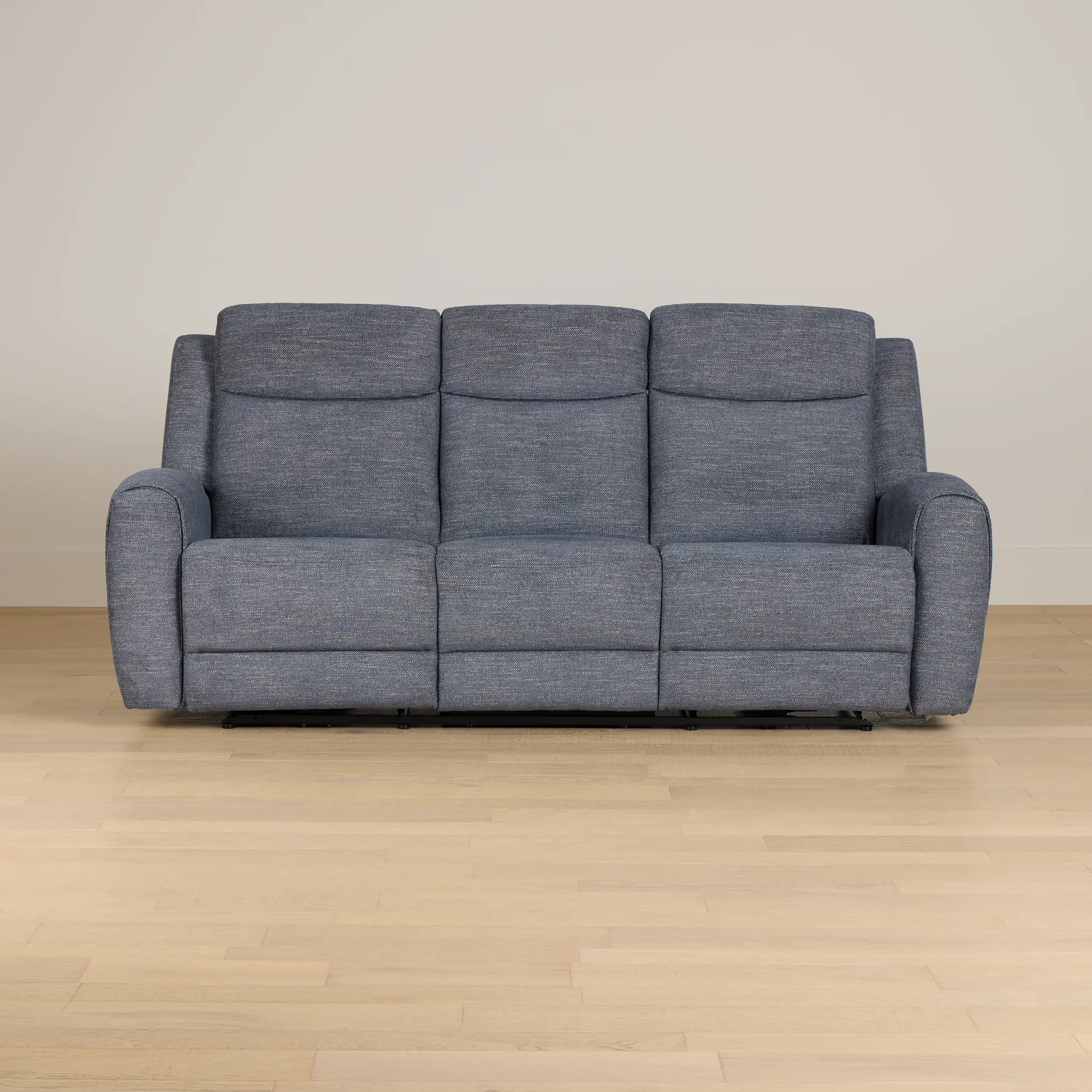 Walker Blue Fabric Power Reclining Sofa W/ Power Headrest Walker Blue Fabric Power Reclining Sofa W/ Power Headrest