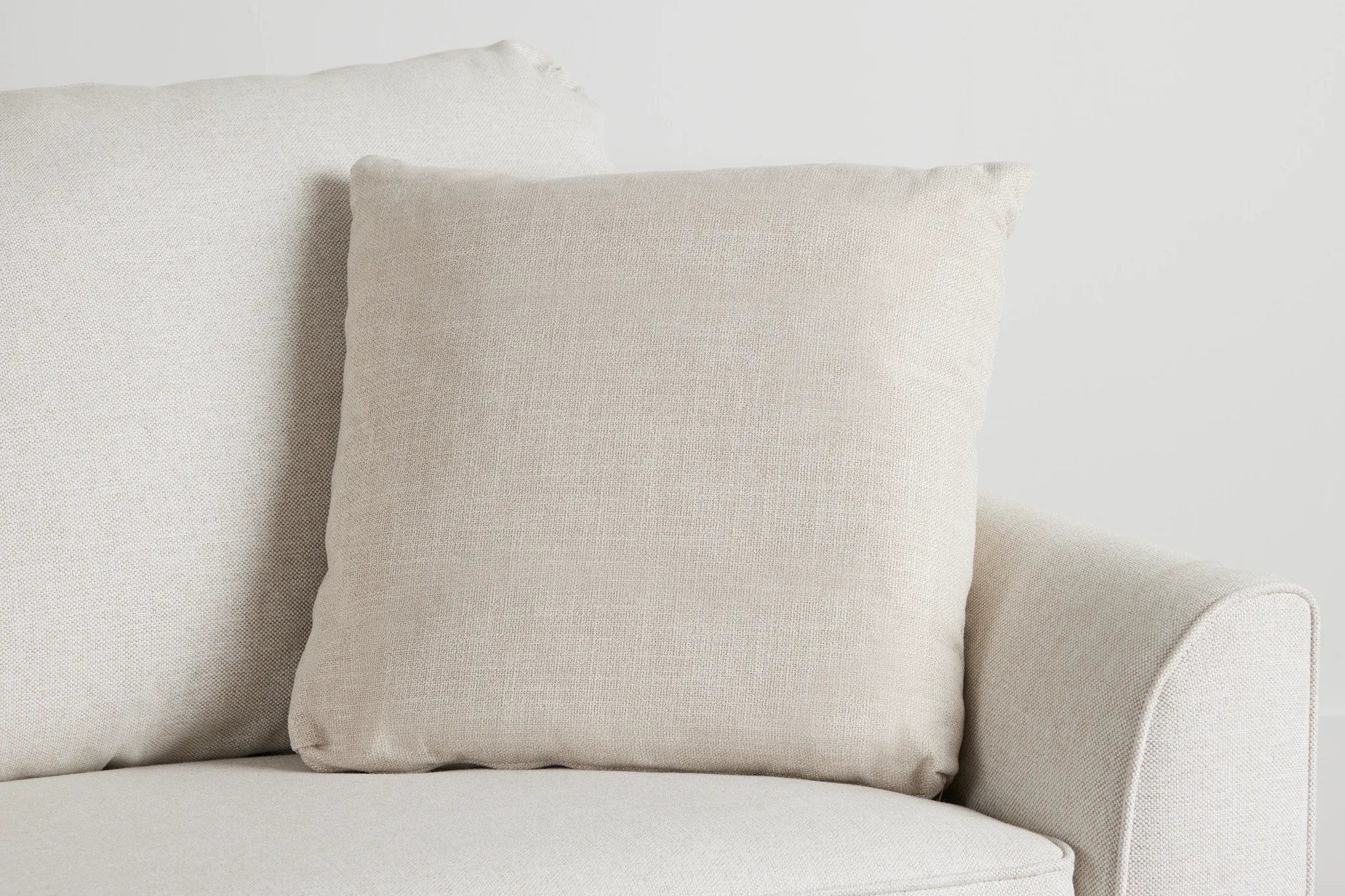 Haven Light Beige Fabric 20" Accent Pillow
