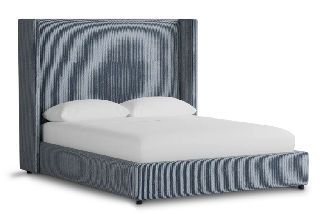 Captiva Lucy Navy 60" Upholstered Shelter Bed