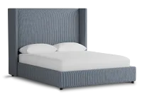 Captiva Lucy Navy 60" Upholstered Shelter Bed