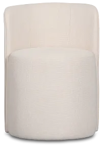 Ryan Light Beige Castored Upholstered Side Chair