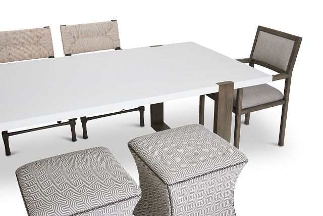 Hadleigh Two-tone Rectangular Table And Mixed Chairs