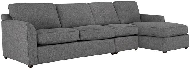 Asheville Gray Fabric Small Right Chaise Sectional (0)