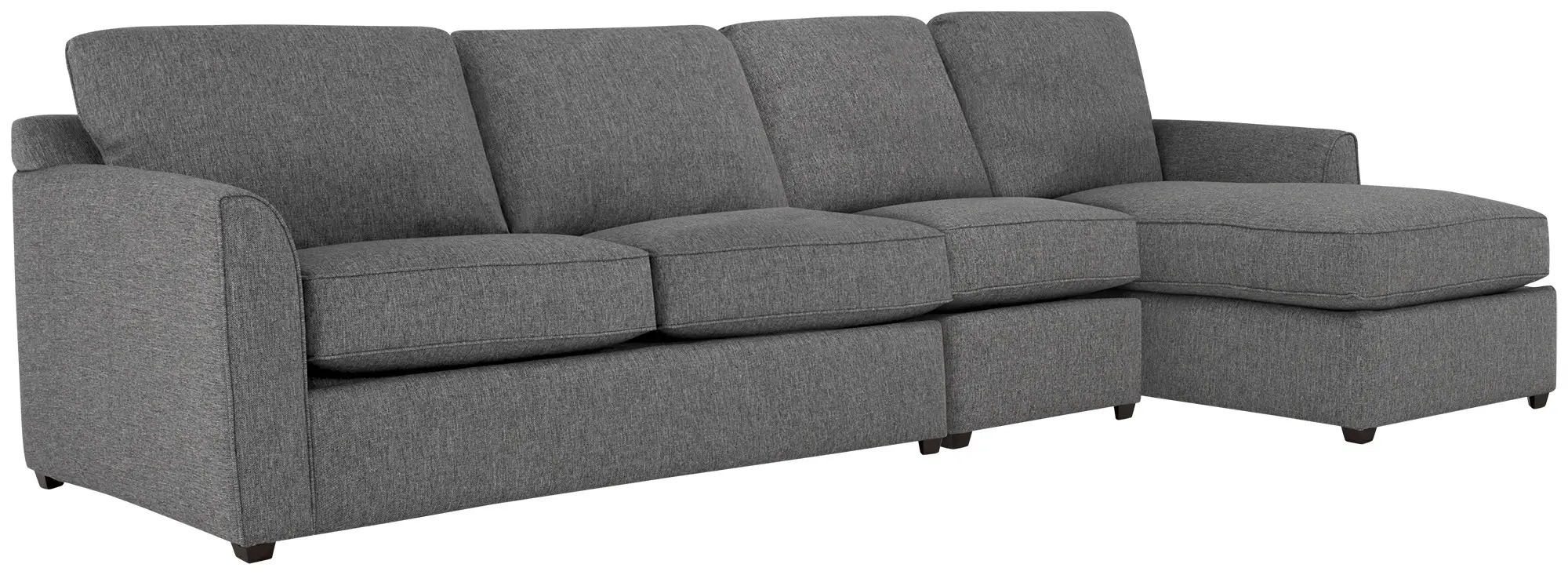 Asheville Gray Fabric Small Right Chaise Sectional Asheville Gray Fabric Small Right Chaise Sectional