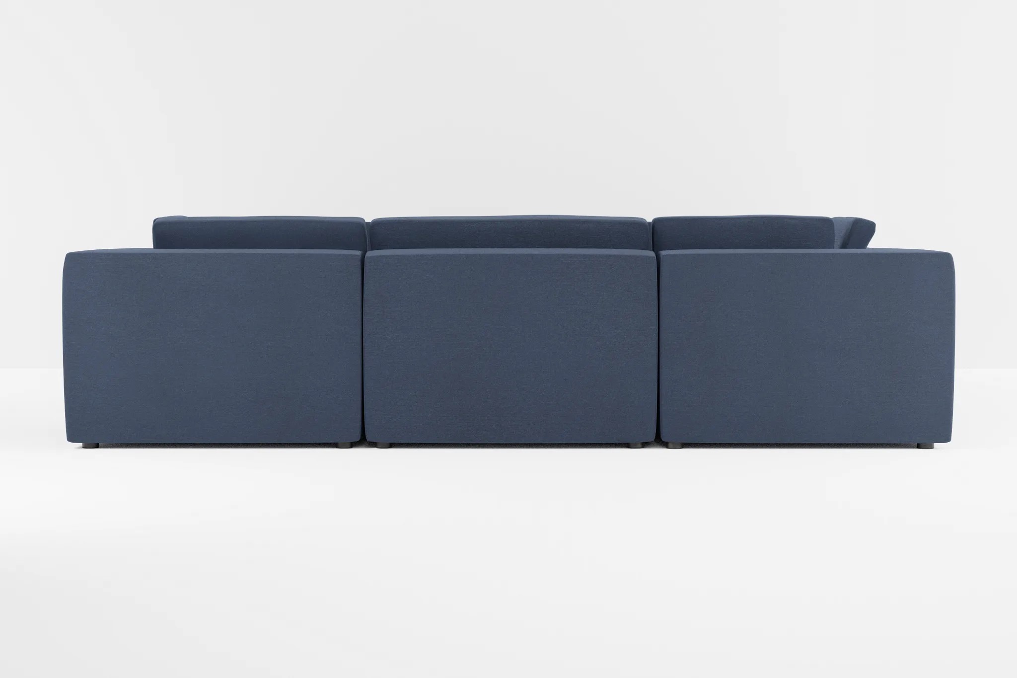 Destin Peyton Dark Blue Fabric 8-piece Modular Sectional