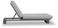Exuma Gray Aluminum Cushioned Chaise