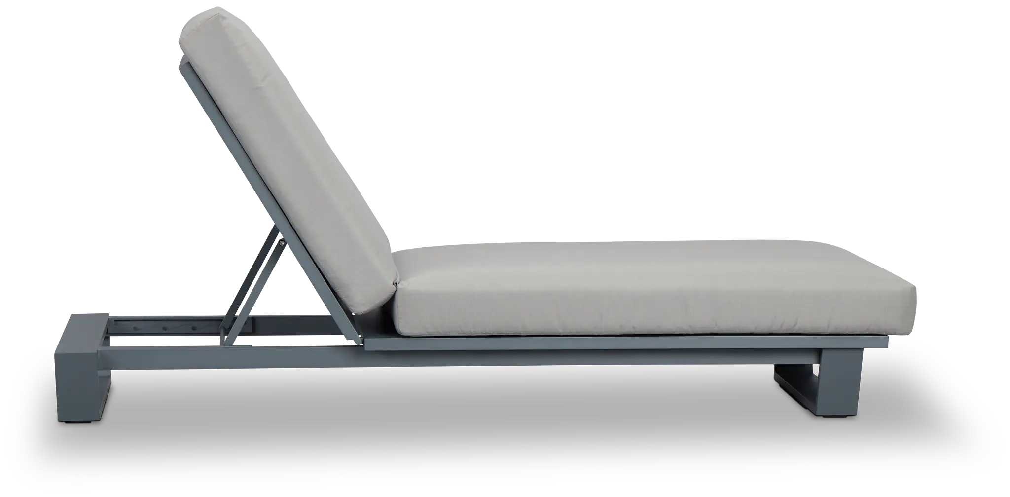 Exuma Gray Aluminum Cushioned Chaise Exuma Gray Aluminum Cushioned Chaise