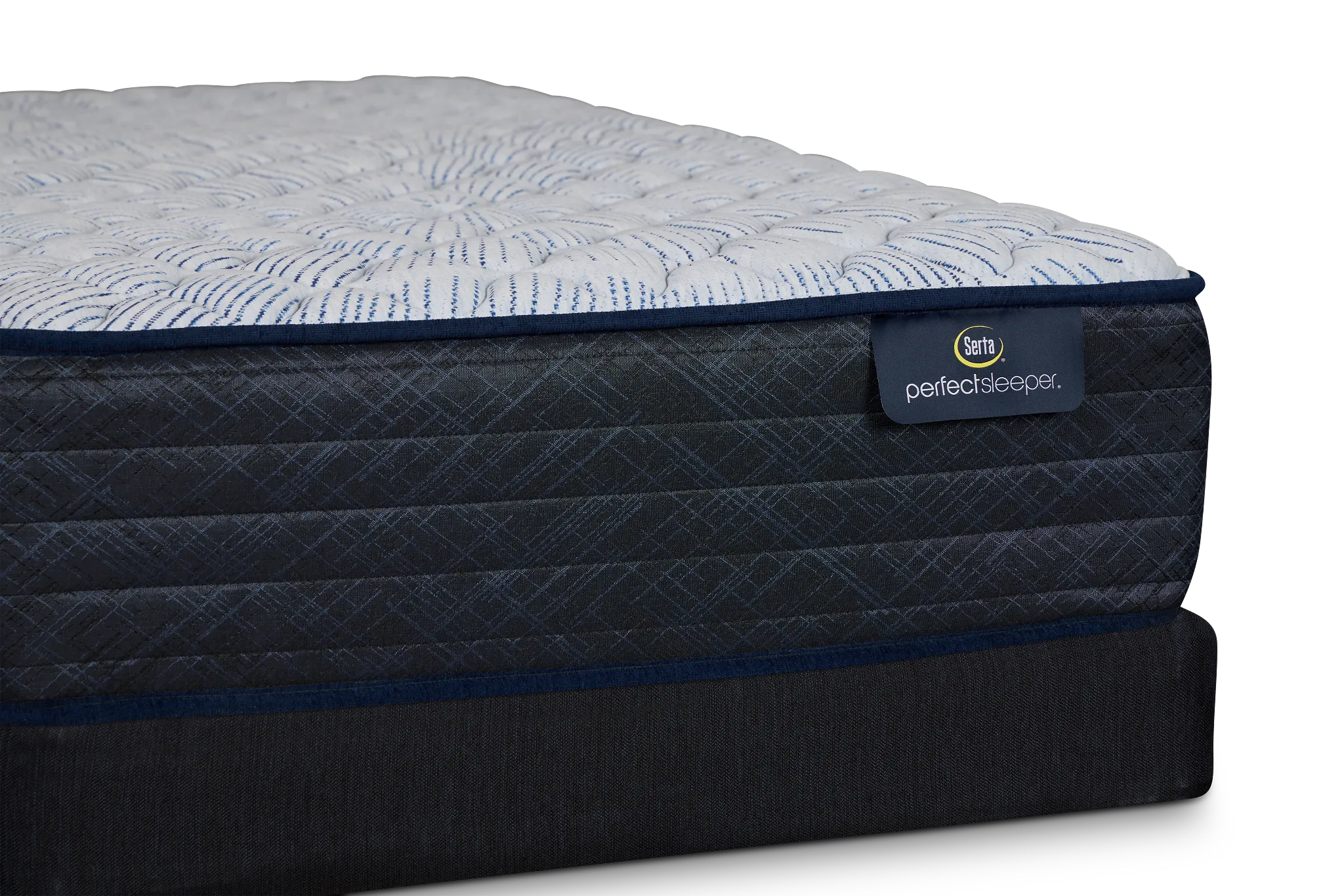 Serta Perfect Sleeper Blue Lagoon Nights Firm Low-profile Mattress Set