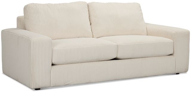 Charlie Ivory Fabric Sofa