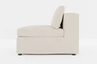 Destin Suave Beige Fabric Armless Chair