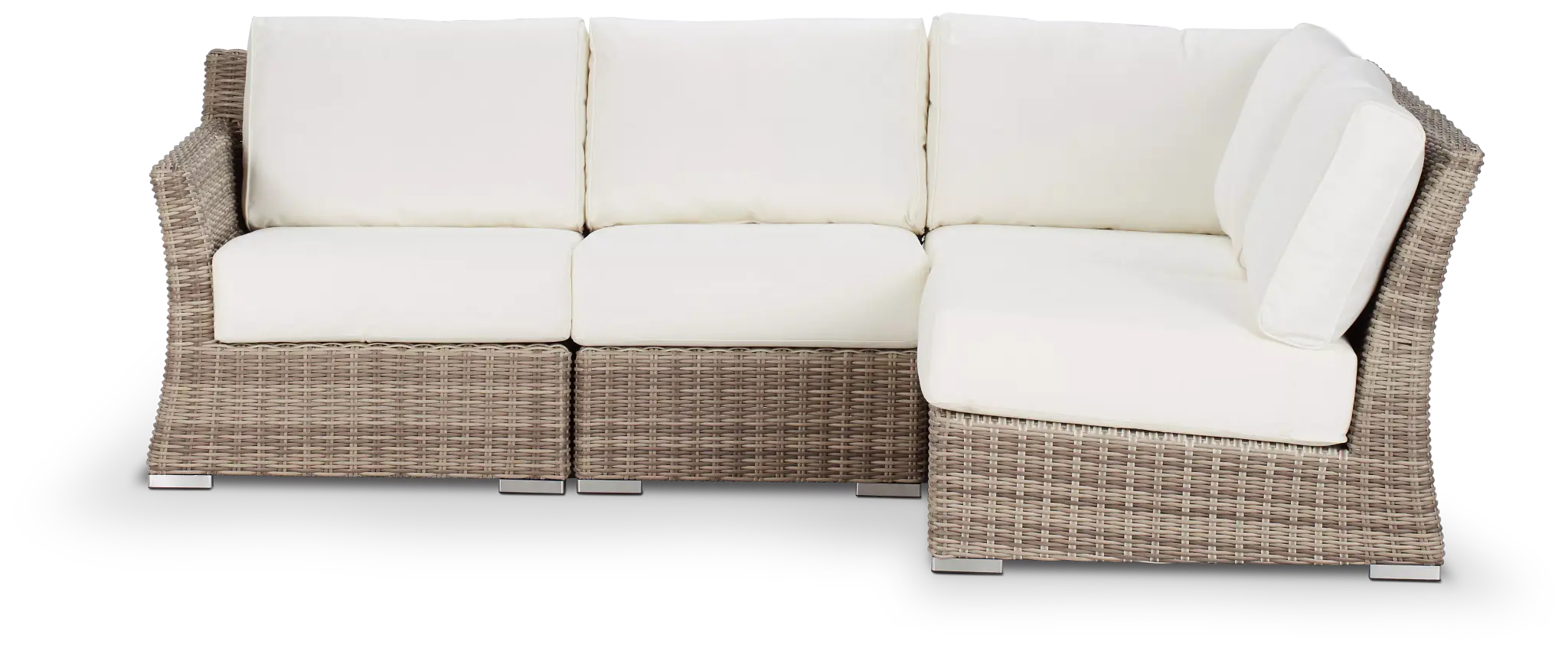 Raleigh White Left 4-piece Modular Sectional Raleigh White Left 4-piece Modular Sectional