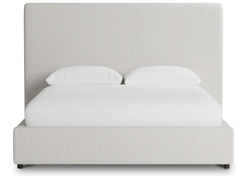 Grayton Lucy Light Beige 54" Upholstered Platform Bed Grayton Lucy Light Beige 54" Upholstered Platform Bed