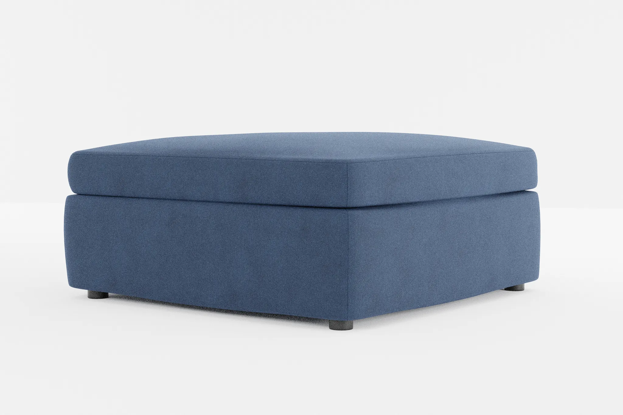 Destin Revenue Dark Blue Fabric Cocktail Ottoman