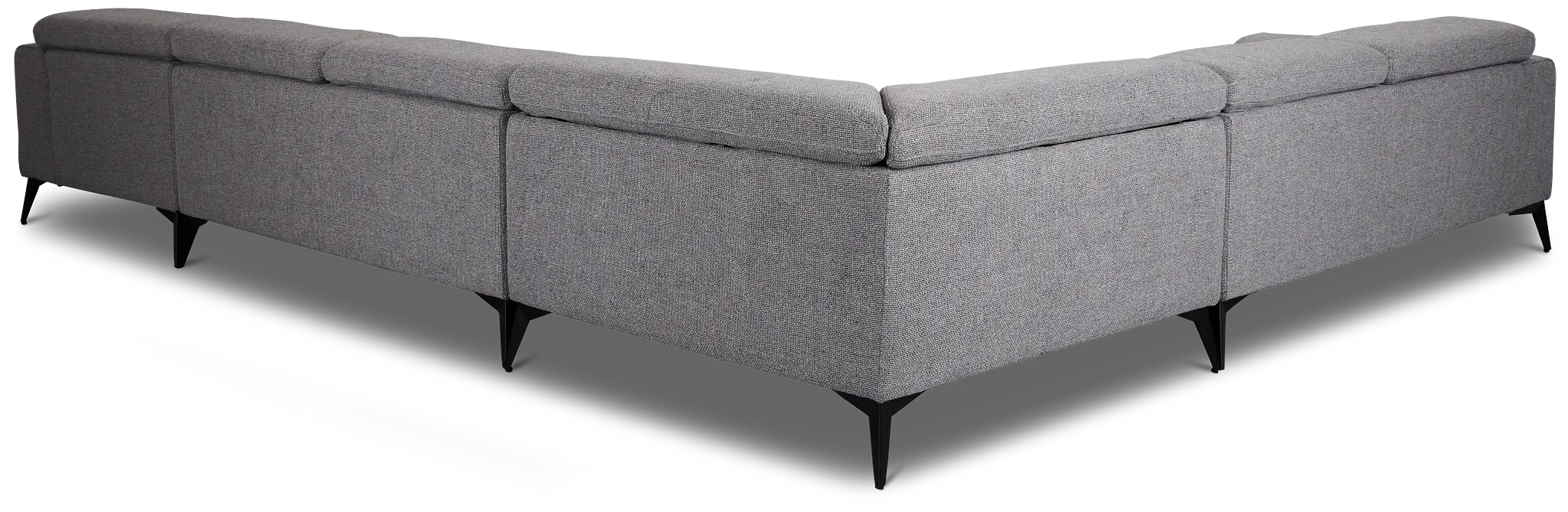 Alina Dark Gray Fabric Medium Right Chaise Sectional