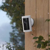 Ring Cam Plus Battery White Outdoor Security Cameras