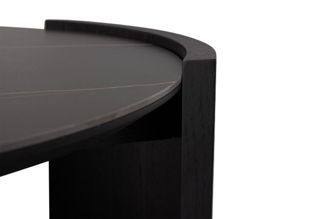Nomad Black Ceramic Round Coffee Table