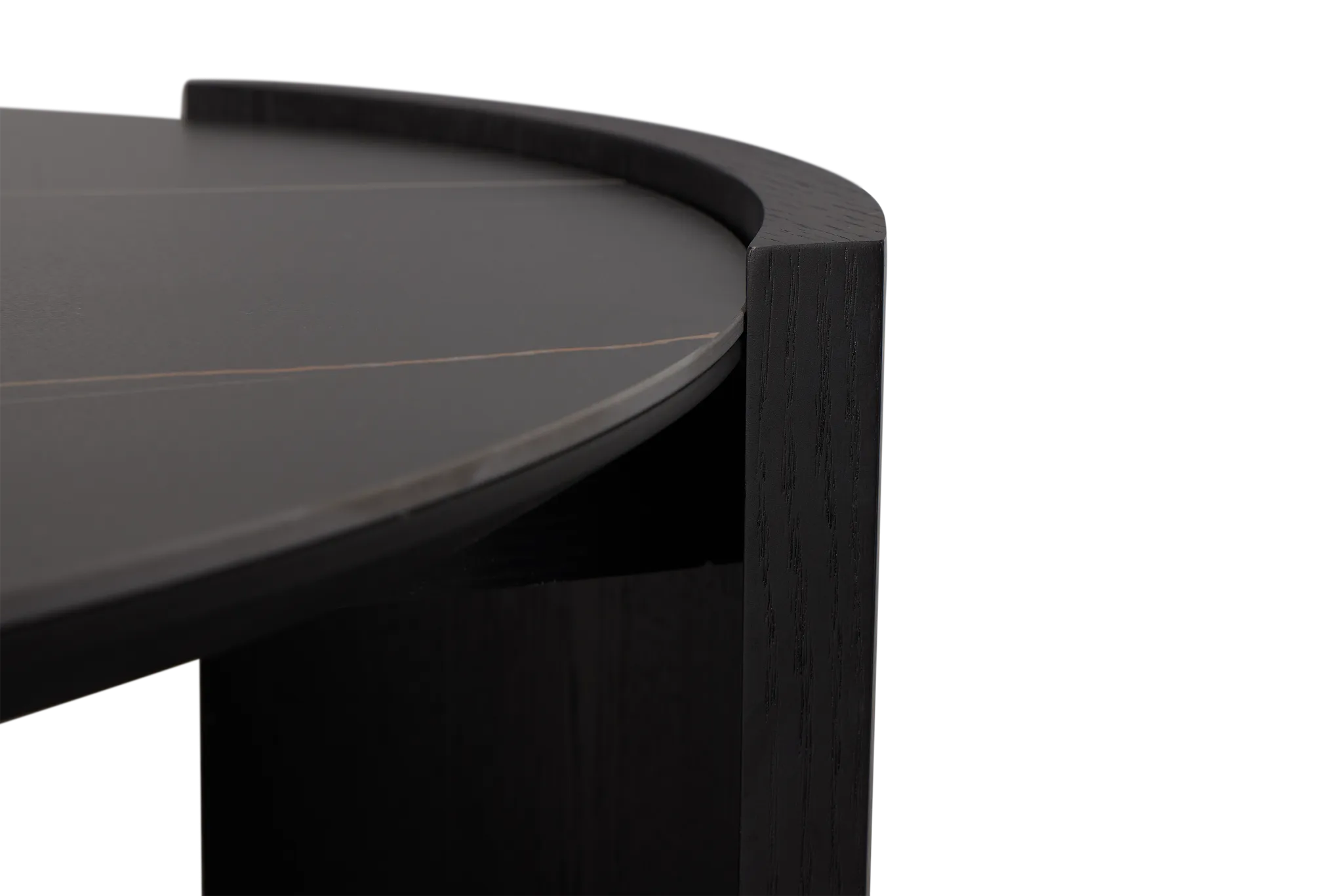 Nomad Black Ceramic Round Coffee Table