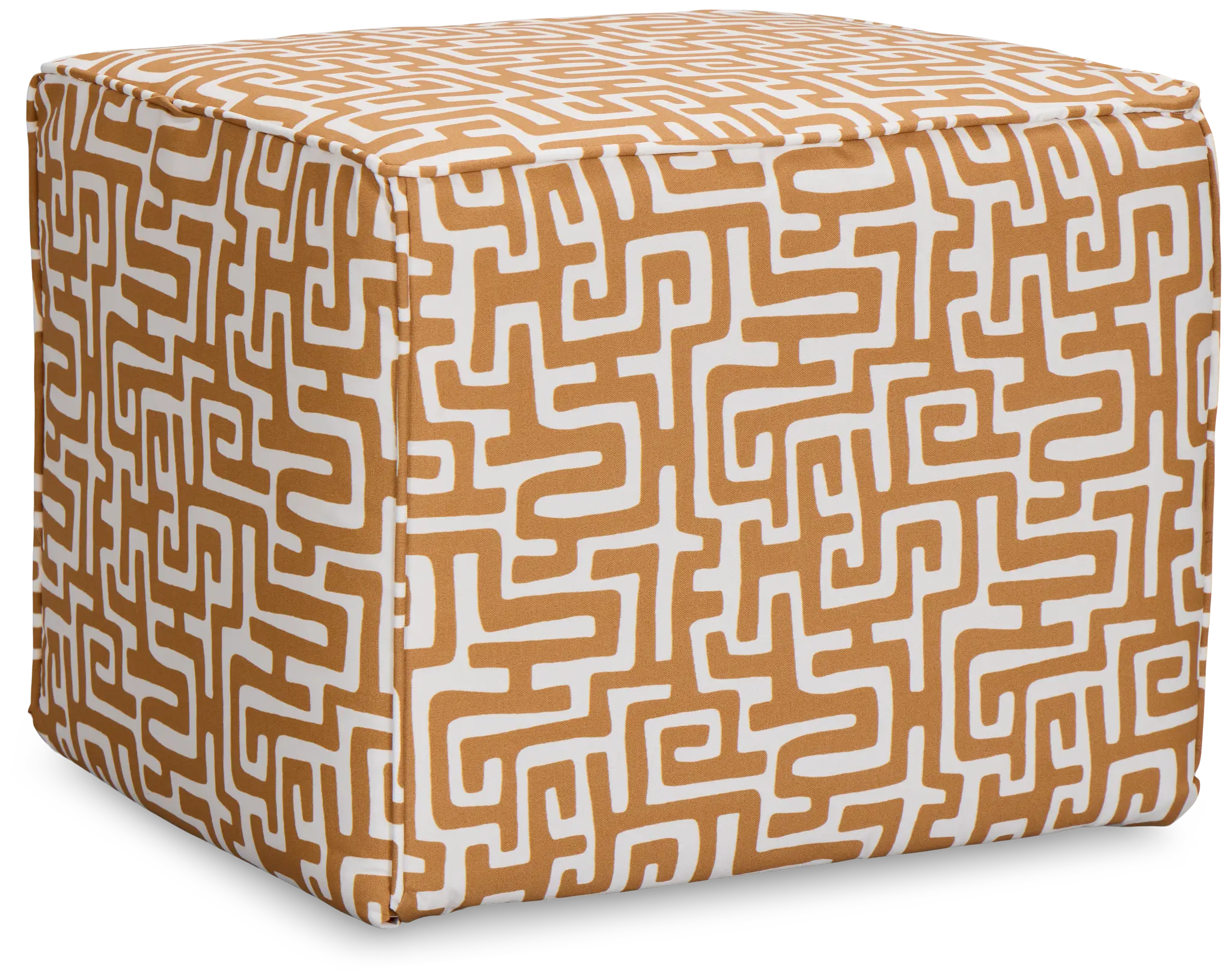 Enid Light Brown Fabric Accent Pouf Enid Light Brown Fabric Accent Pouf
