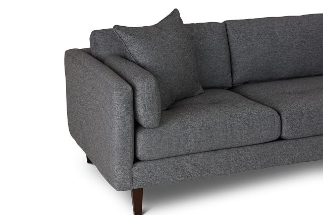 Casen Dark Gray Fabric Small Two-arm Sectional