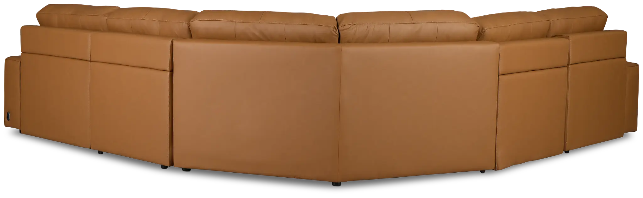 Rudy Brown Lthr/vinyl Small Right Chaise Power Extension Sectional Rudy Brown Lthr/vinyl Small Right Chaise Power Extension Sectional