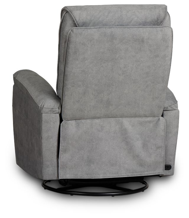 Ryder Gray Micro Power Swivel Glider Recliner