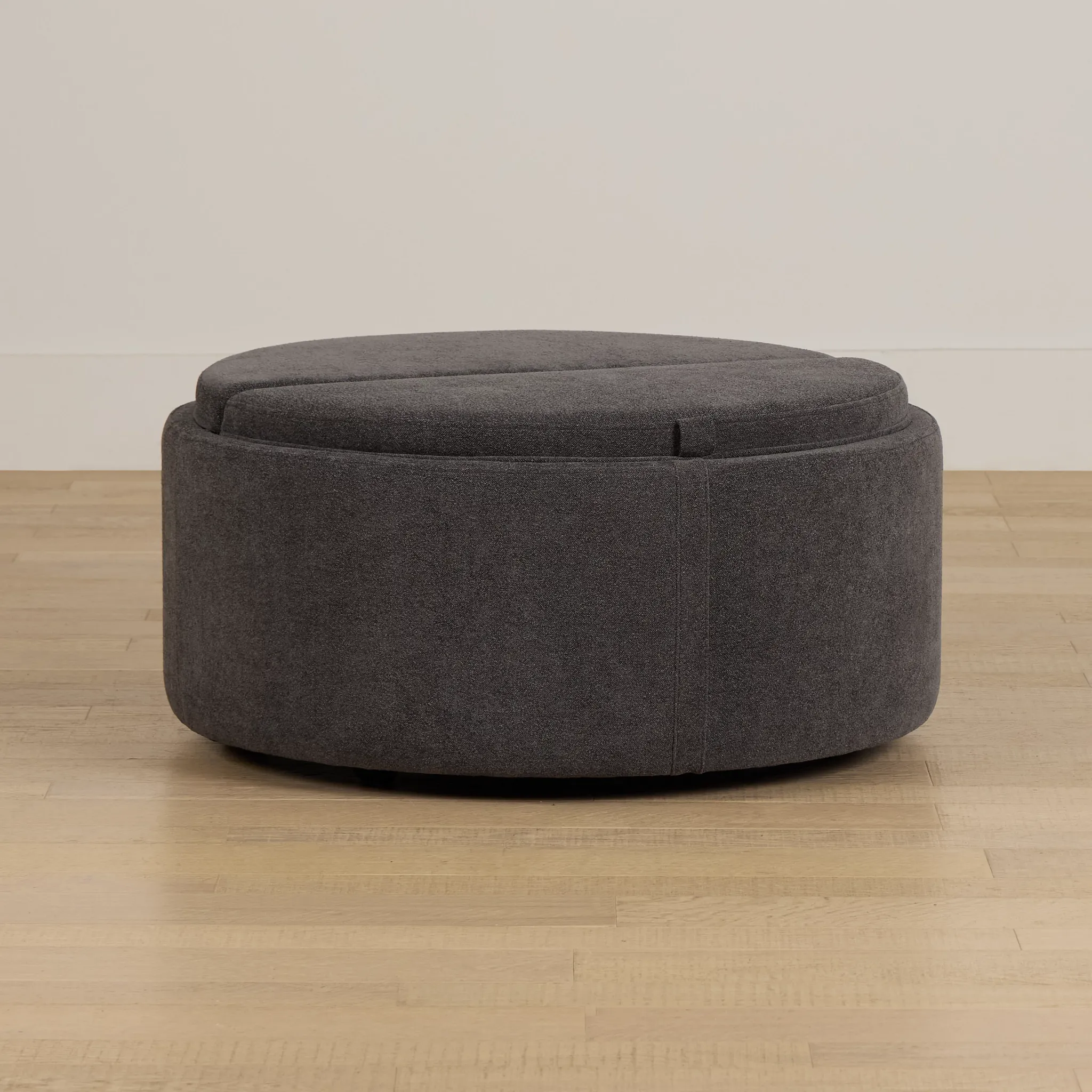 Kristen Dark Gray Large Storage Accent Ottoman