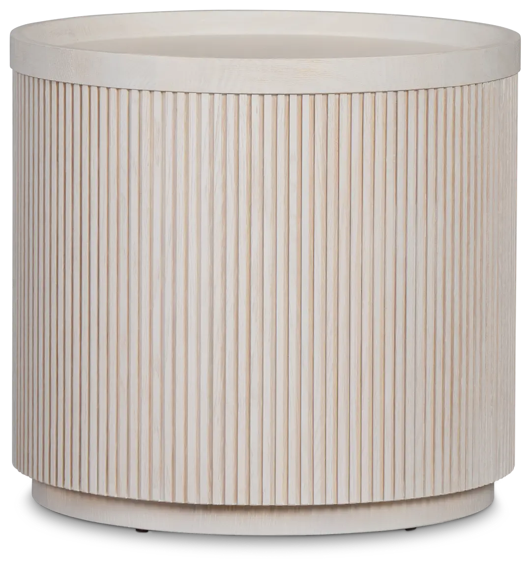 Gables White Round End Table Gables White Round End Table