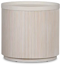 Gables White Round End Table