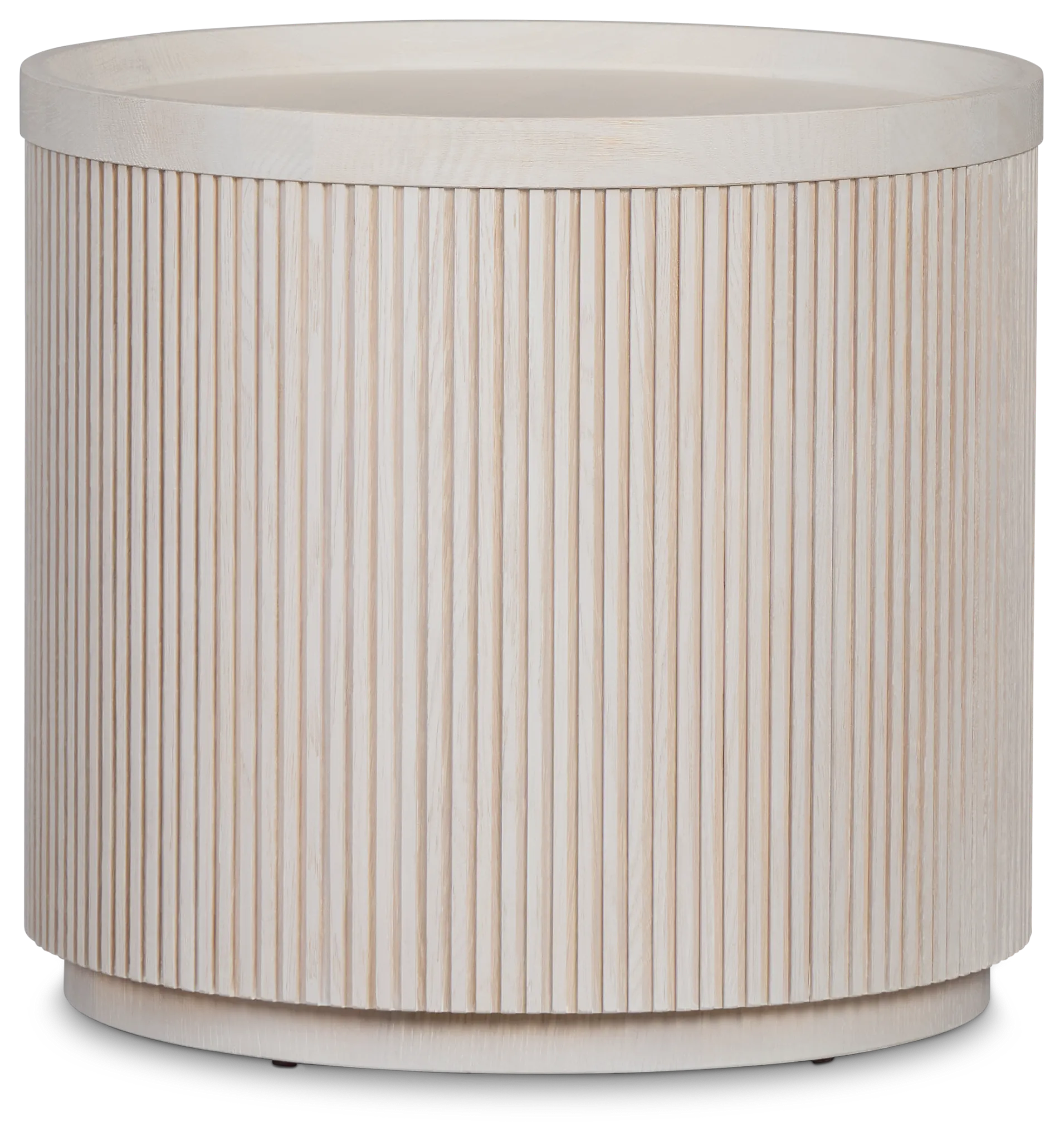 Gables White Round End Table