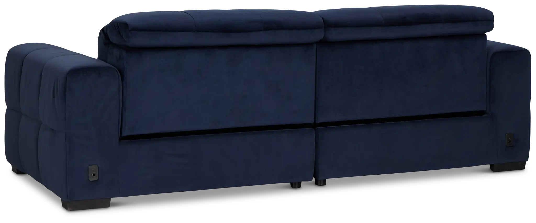 Gemma Navy Velvet Small Left Chaise Power Reclining Sectional Gemma Navy Velvet Small Left Chaise Power Reclining Sectional