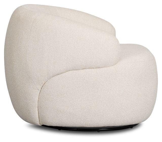 Catalina Beige Fabric Swivel Chair