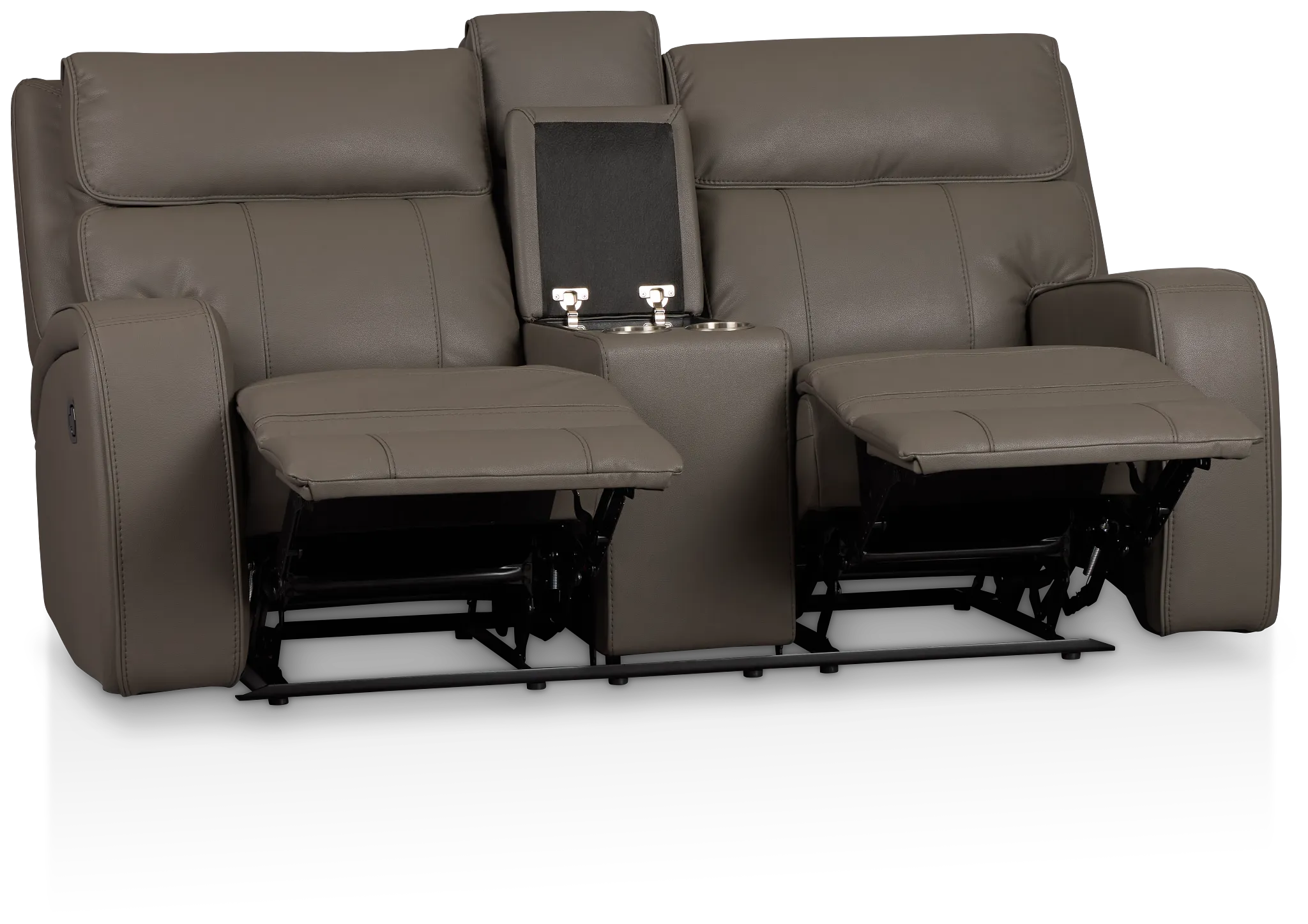 Rhett Gray Micro Reclining Console Loveseat