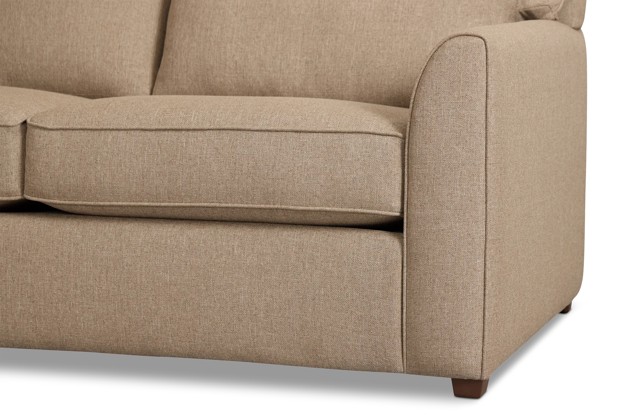 Tate Brown Fabric Small Left Chaise Sectional