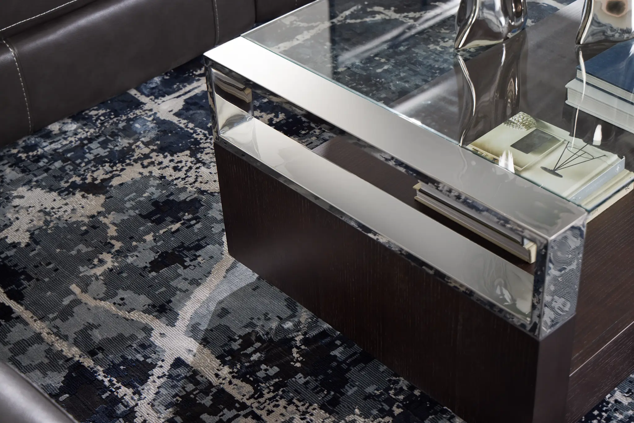 Remus Dark Tone Storage Rectangular Coffee Table Remus Dark Tone Storage Rectangular Coffee Table