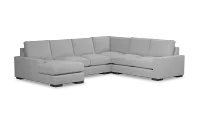 Edgewater Suave Gray Medium Left Chaise Sectional