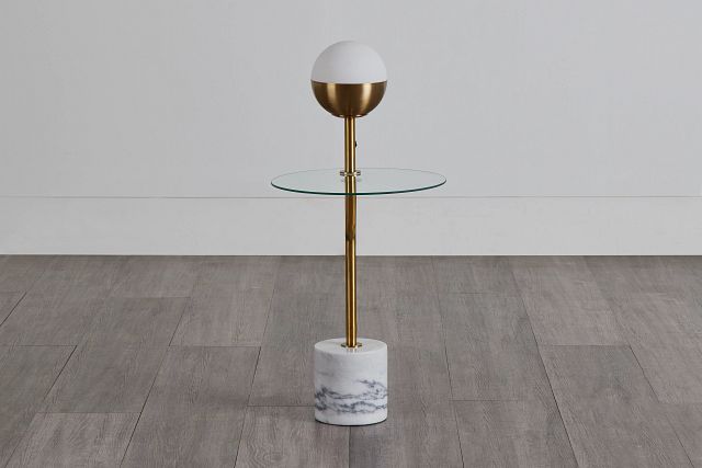 Brynn Gold Marble Floor Lamp