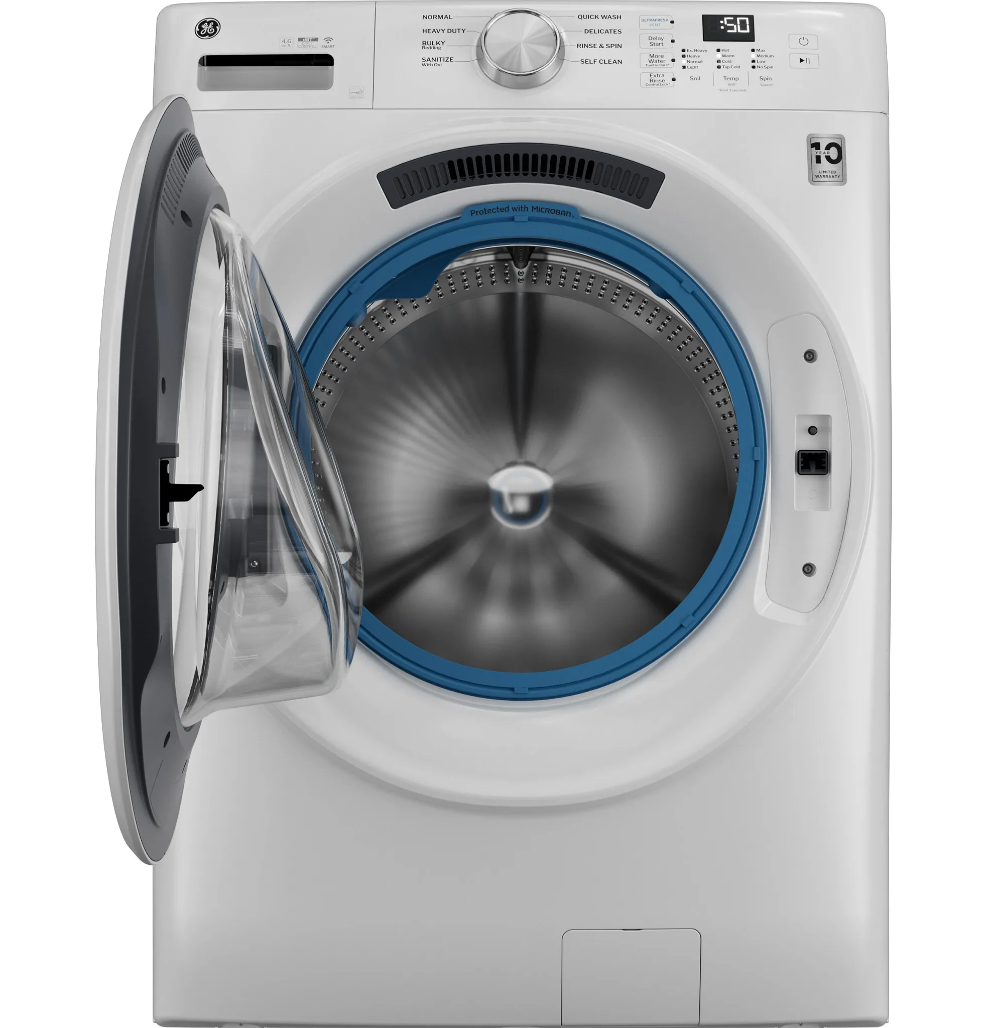 Ge 350 Series White Front Load Washer