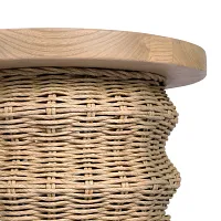 Four Hands Brailey Light Tone Round End Table