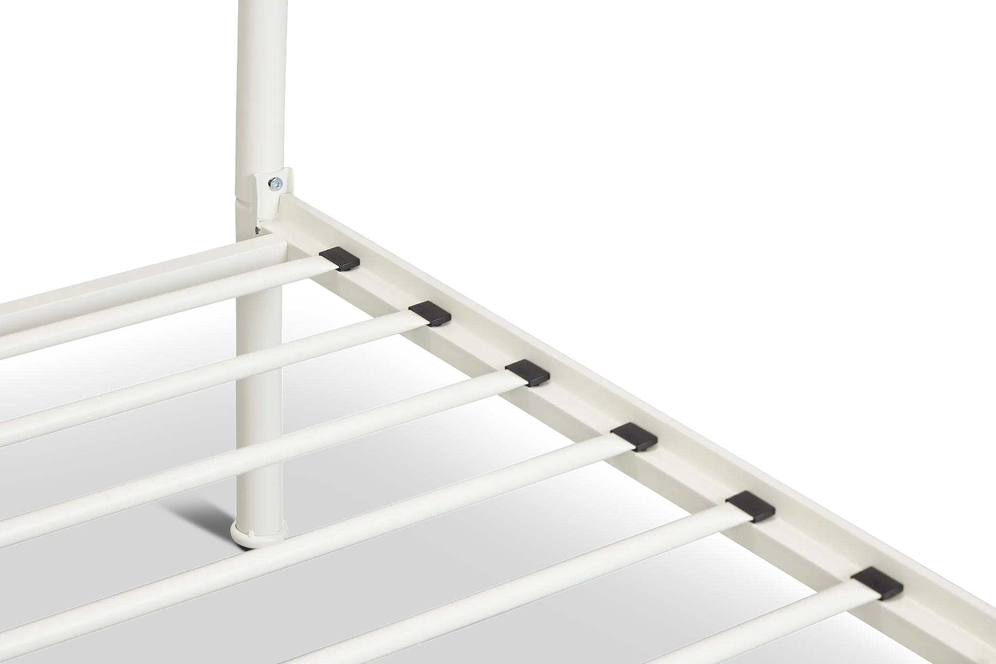 Rory White Metal Panel Bed