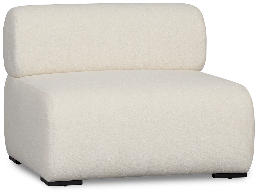Celeste Light Beige Fabric Armless Chair