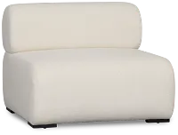 Celeste Light Beige Fabric Armless Chair