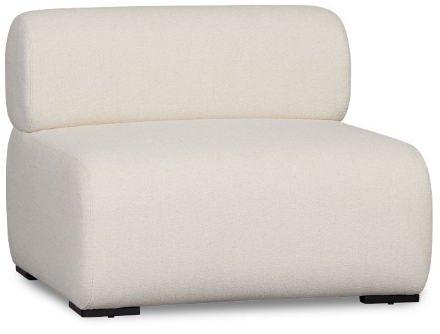 Celeste Light Beige Fabric Armless Chair