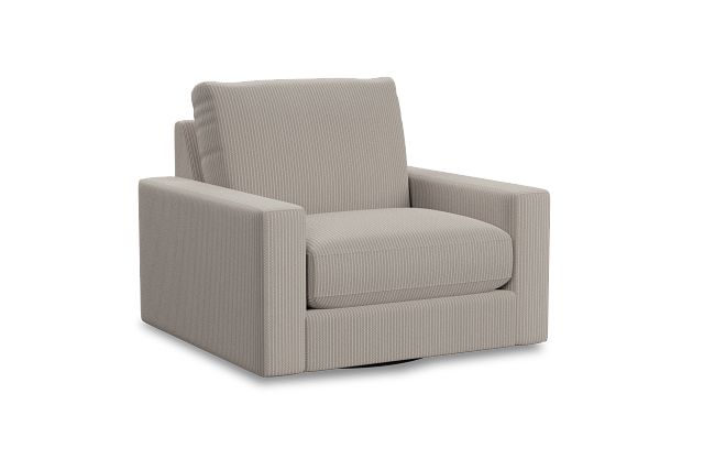 Edgewater Lucy Taupe Swivel Chair