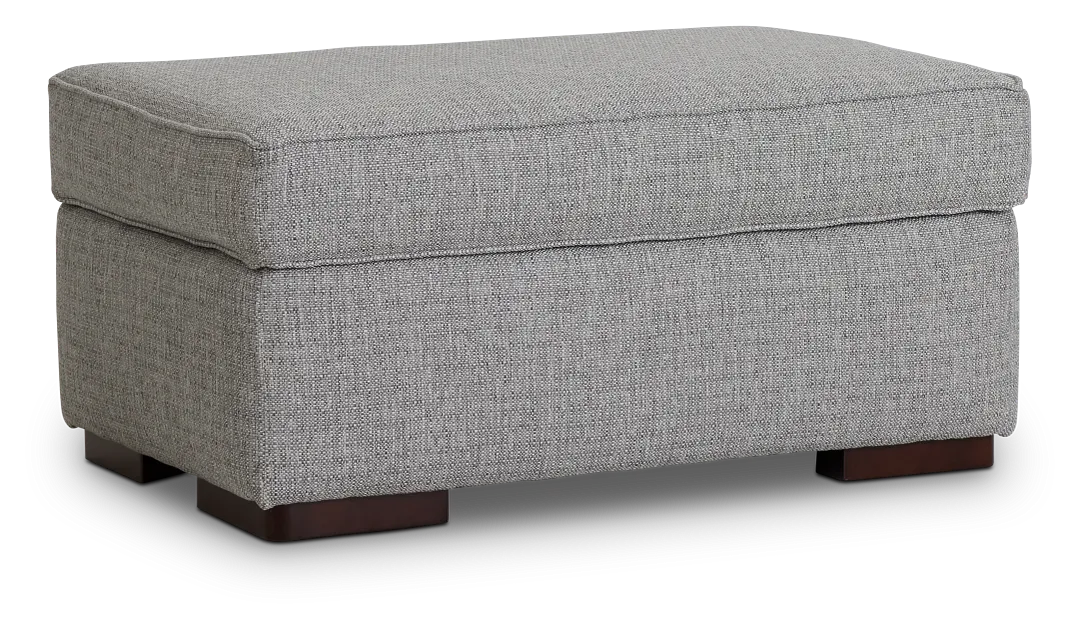 Austin Gray Fabric Ottoman