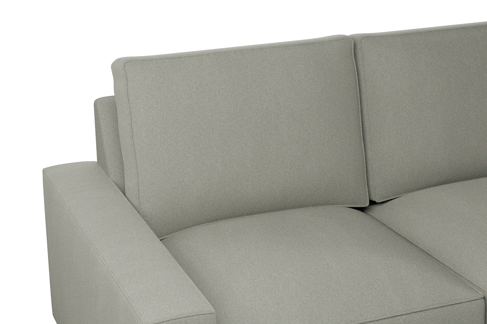 Edgewater Delray Pewter Large Right Chaise Sectional